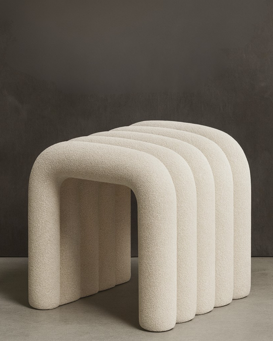 Soft Cube Cotton Stool – moderni puuvillajakkara