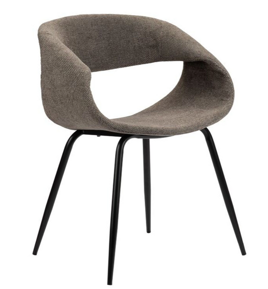 Whale stol vit taupe