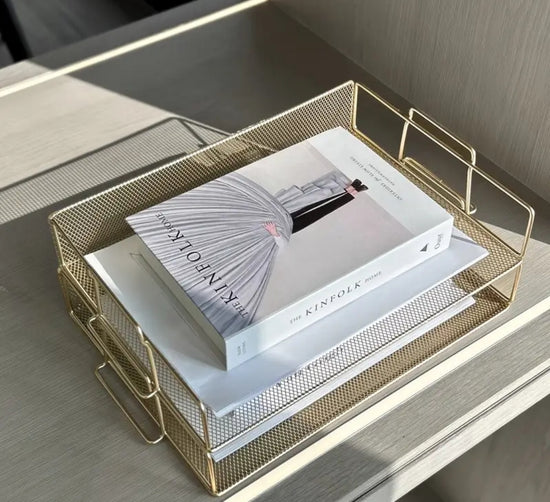 Golden Mesh Organizer