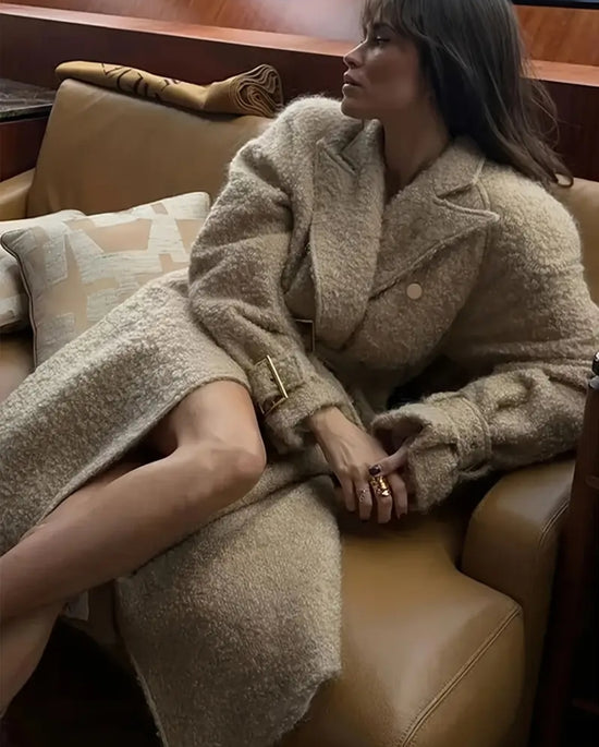 Teddy Wool Belted Coat