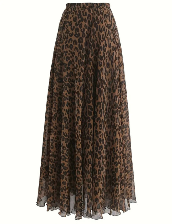 Leopard Flow Maxi Skirt leopardihame