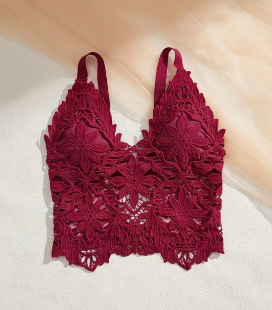 Lace Romance Bralette pitsitoppi red