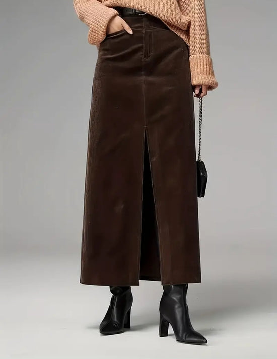 Velvet Espresso Skirt samettihame