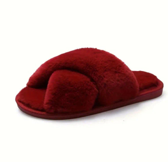 Velvet Cloud Hausschuhe – Burgunderrot