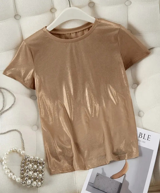 Velvet noir t-paita gold