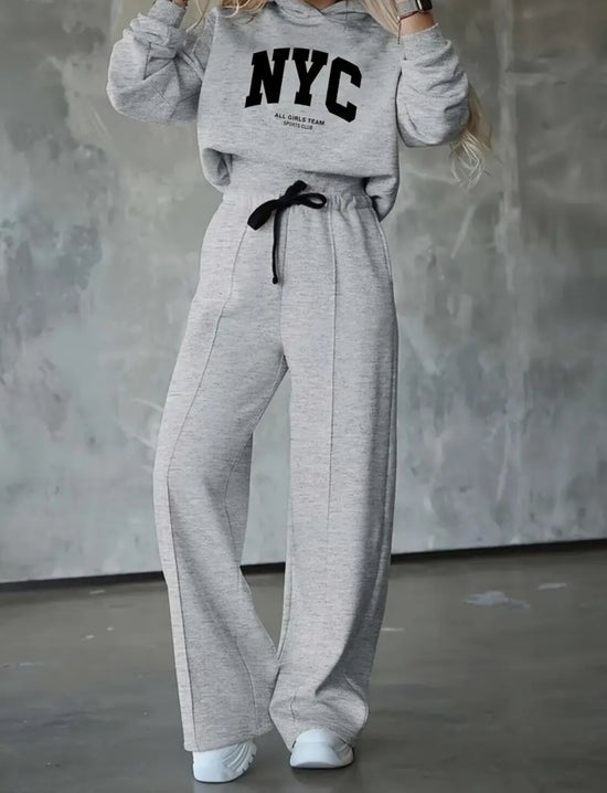 NYC Lounge-Set – Harmaa Collegeasu