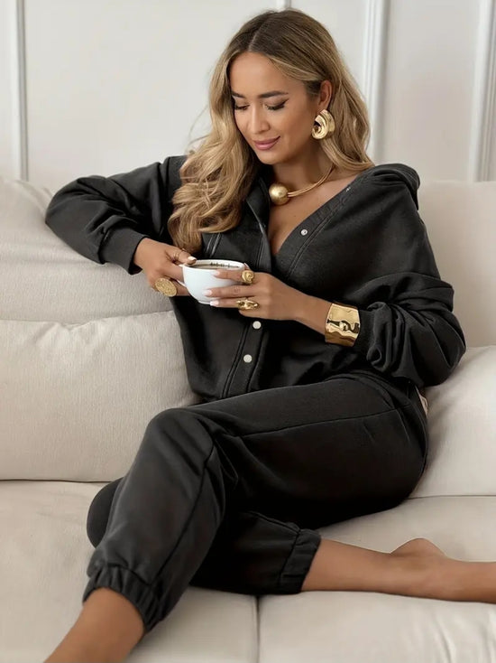 Spesiaali erä 💫Cozy Luxe Lace Set musta