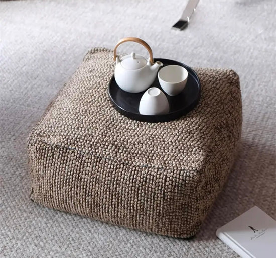 Japanilainen Zen-ottoma – “Kahvipapu” – 45 × 25 cm