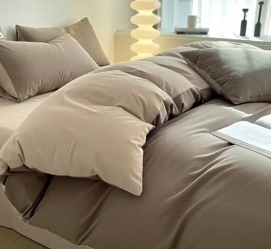 Soft Taupe - Vuodevaatesetti (150Ă—200 + 2 tyynyliinaa)