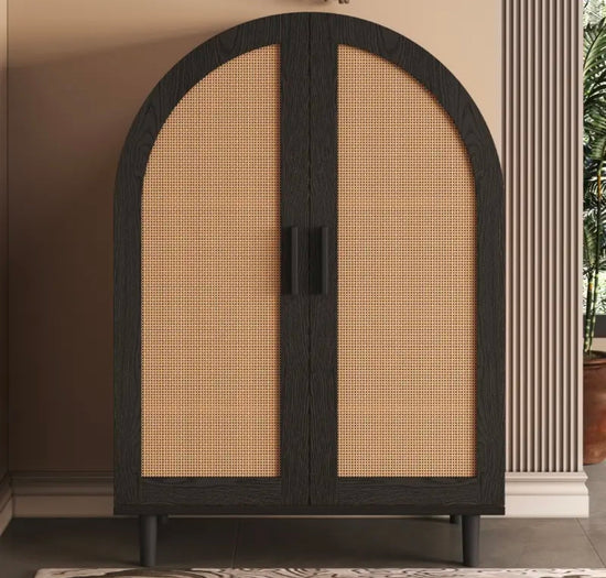 Arc Rattan Storage Cabinet – 100 cm