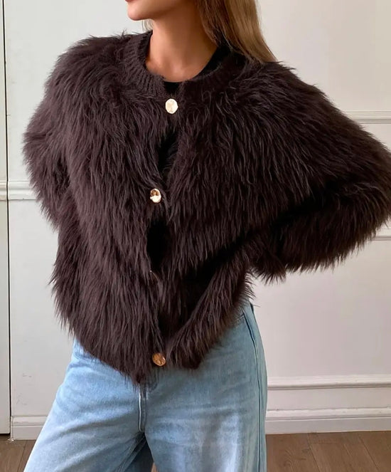 🤎 Soft Luxe Faux Fur Cardigan