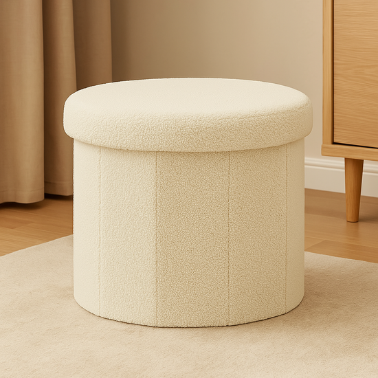 Cloud säilytysrahi pyöreä – Pehmeä istuin och säilytyslaatikko 2-i-1