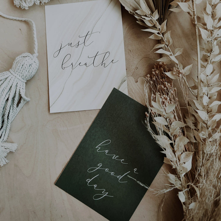 Postikortti - Just breathe - LuKLabel