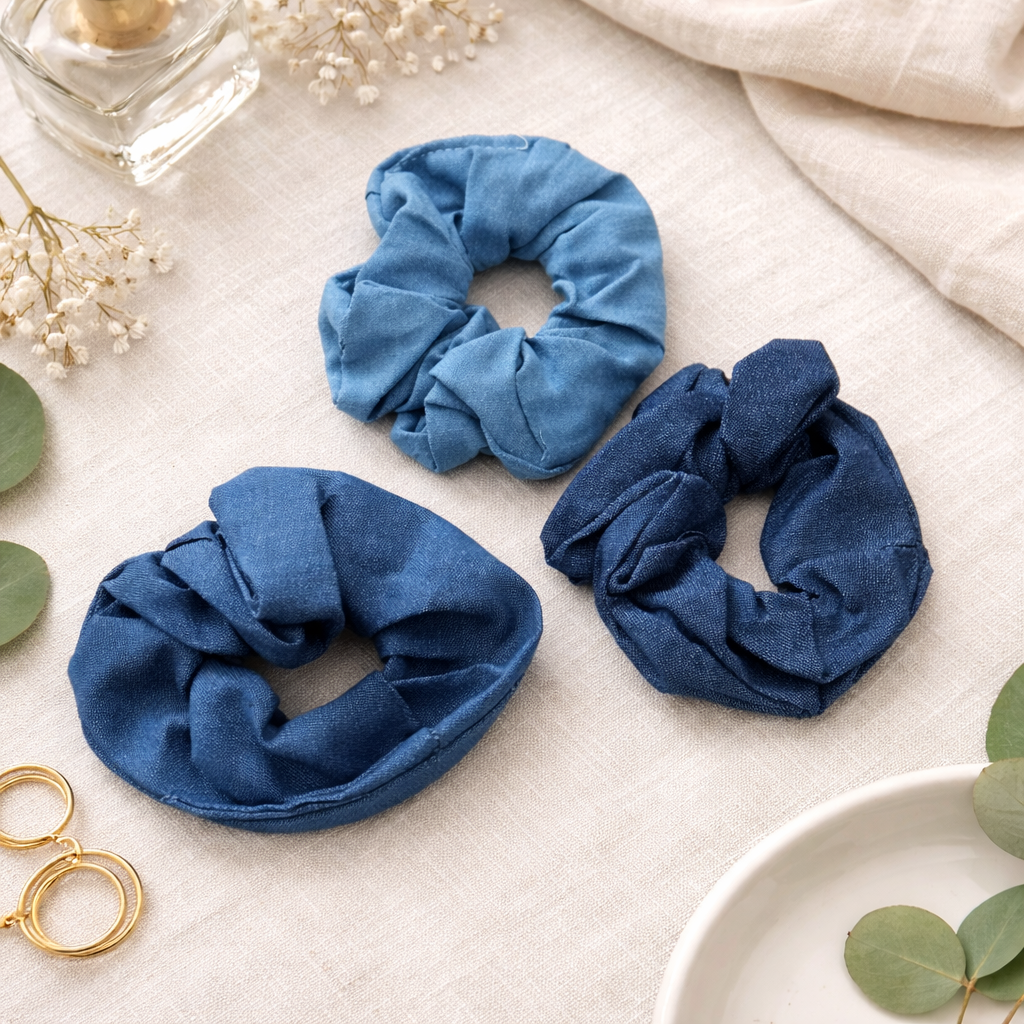 Denim Blue – hiusdonitsit (3 kpl)