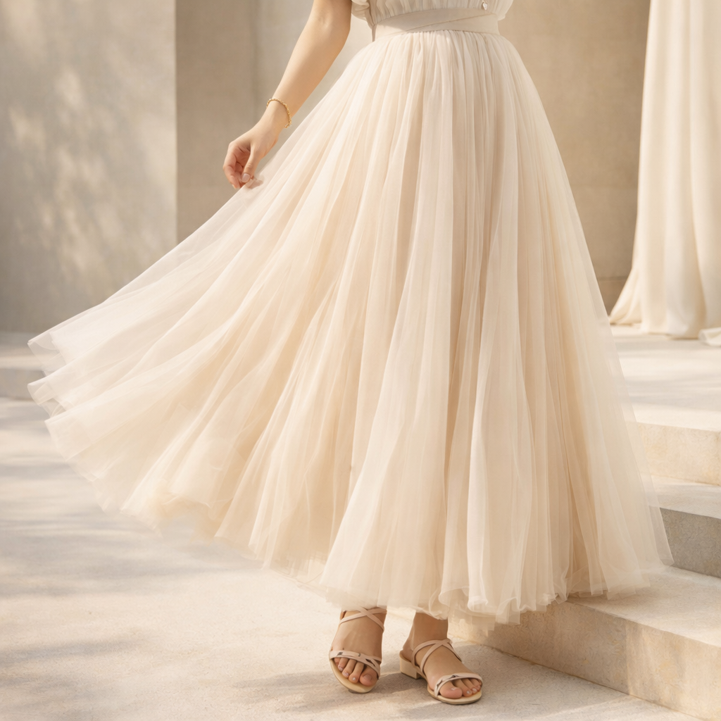 Ilmava tyllihame – romanttinen ja ajaton white