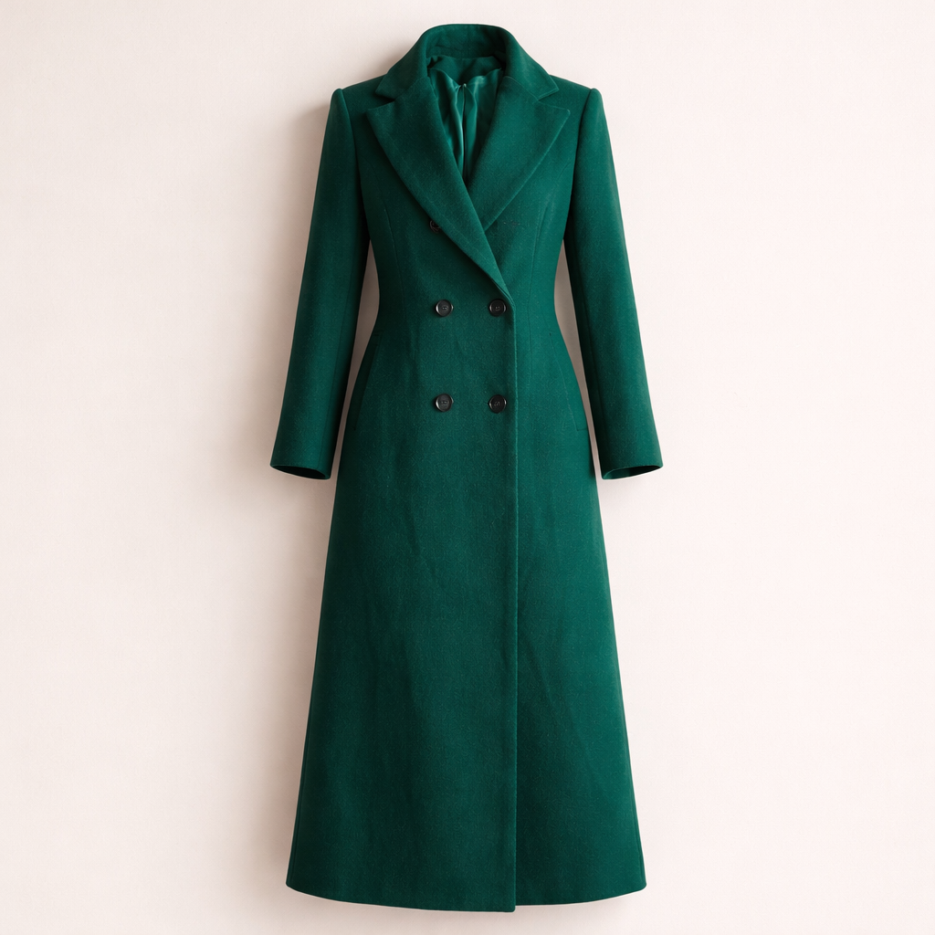 Emerald Elegance Coat – Vihreä
