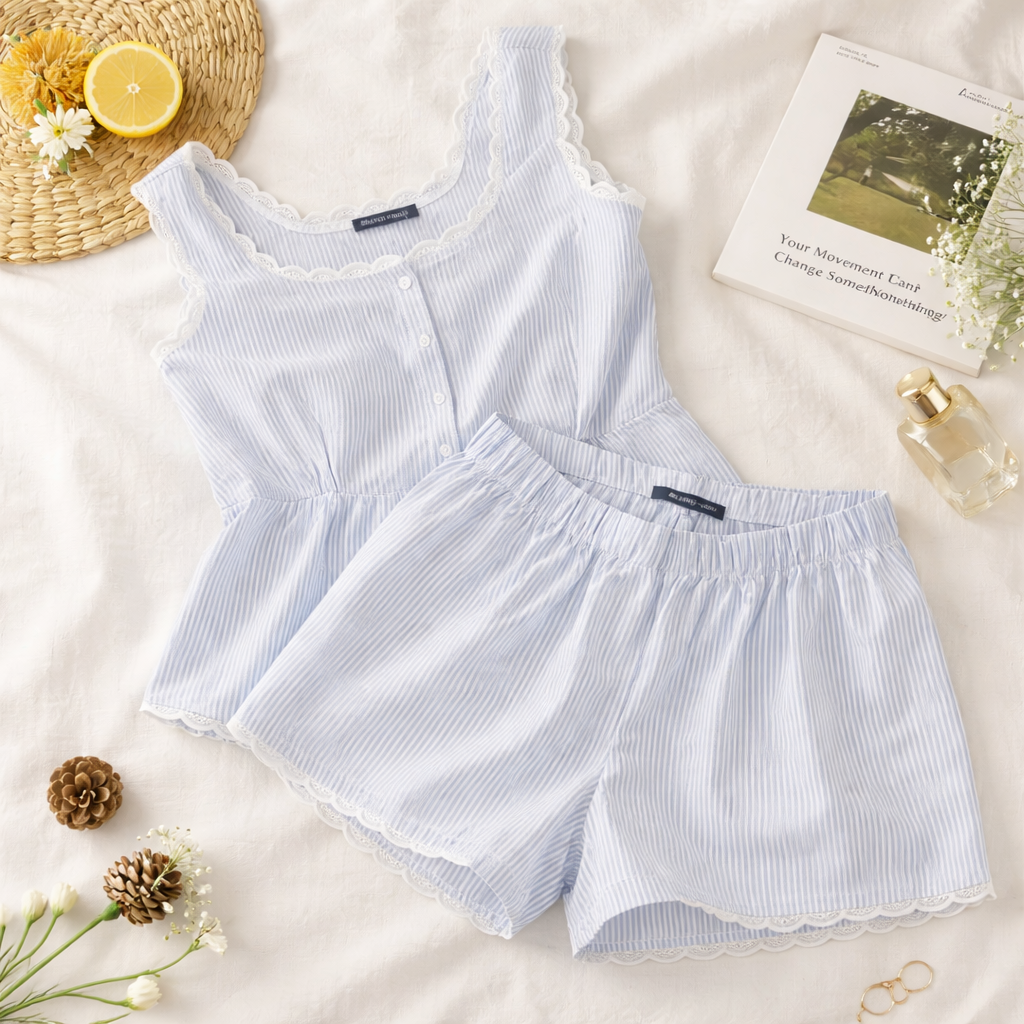 Kesäinen Raita-Setti – Blue (koko XL)