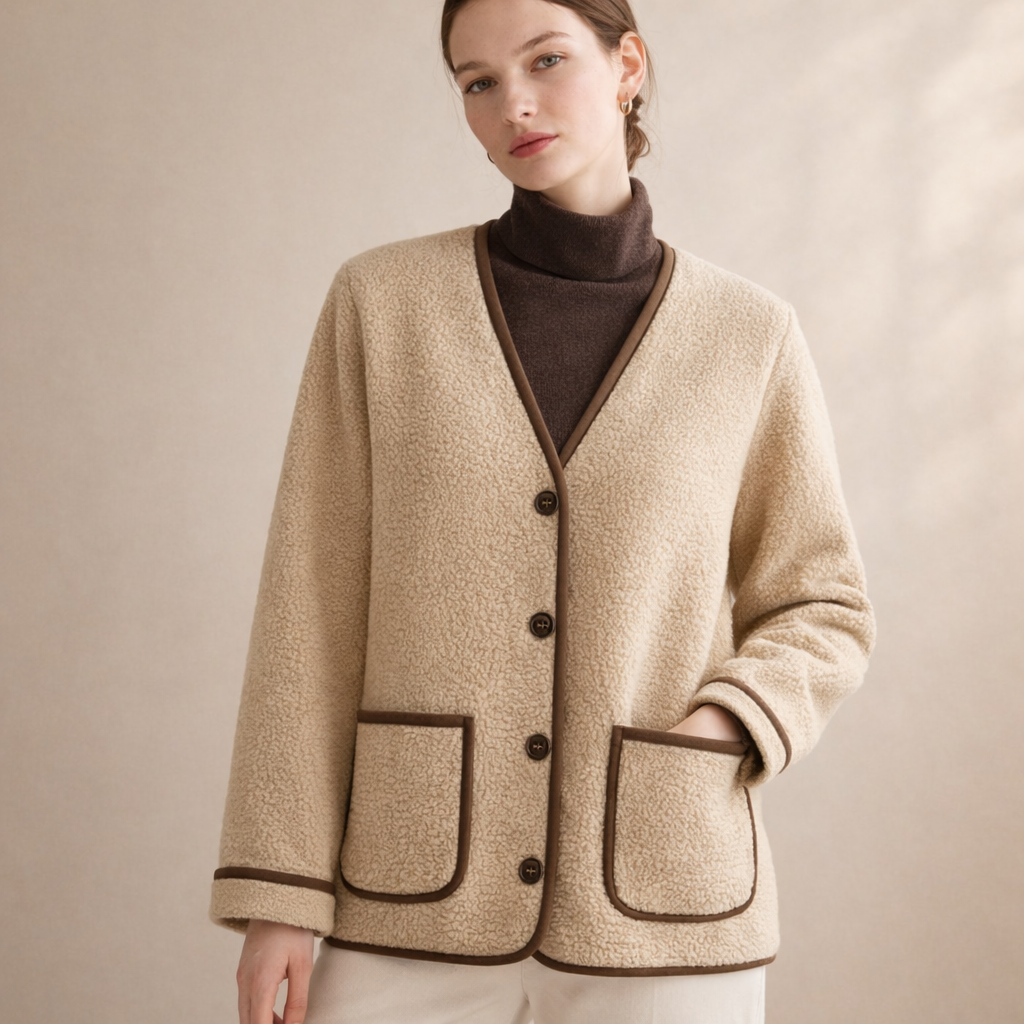 Teddy Contrast Jacket