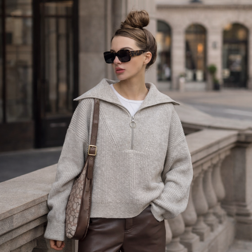 Nordic Half-Zip Knit