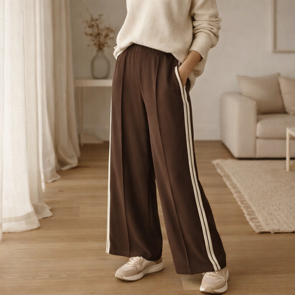 Soft Tailored Track Pants – Chocolate