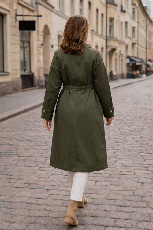 Ajaton Olive Classic Trench Coat XXL