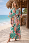 Tropical Flow Kimono Dress – XL