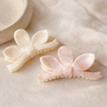 Butterfly Hair Clip - Pink & Ivory