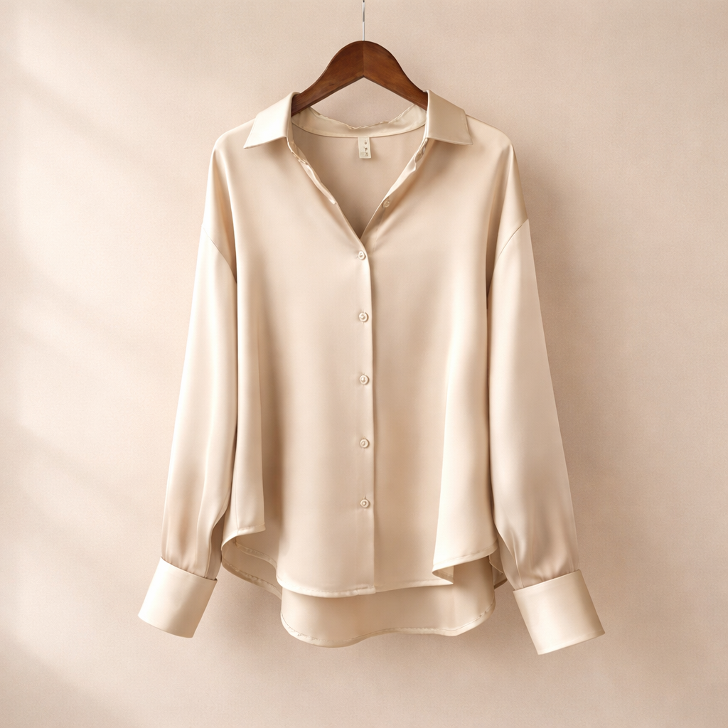 Elegant Satiini Paita – creme