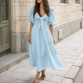 Sky Blue Summer Midi Dress M