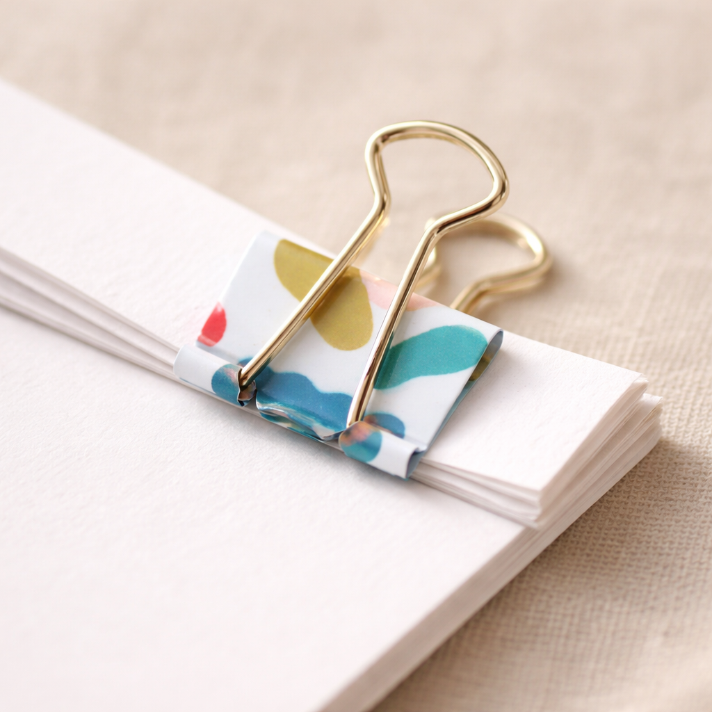 Golden Binder Clips – minimalistiset paperiklipsit (8 kpl)