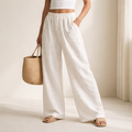 Soft Linen Wide Pants – luonnonvalkoinen