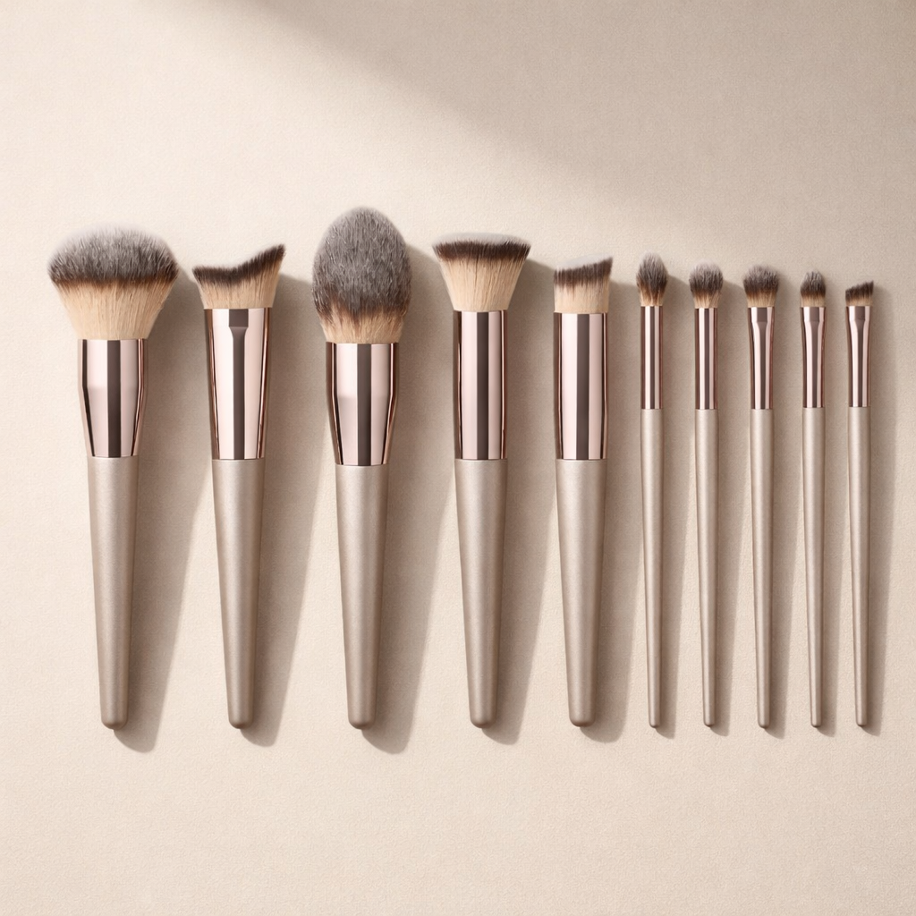 10-osainen meikkisivellinsetti – Soft Nordic Edition