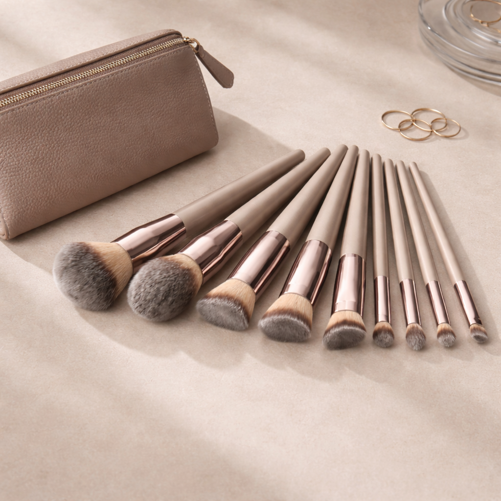 10-osainen meikkisivellinsetti – Soft Nordic Edition