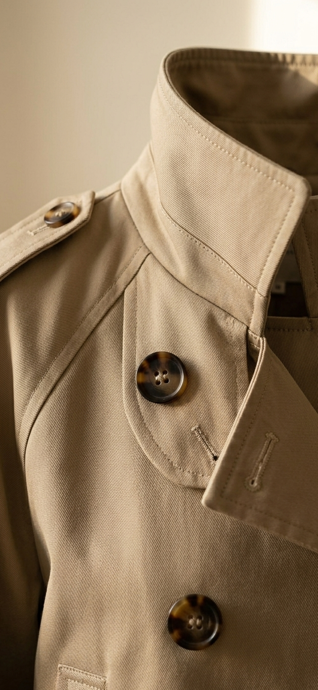 Cropped Trench -takki – Khaki L