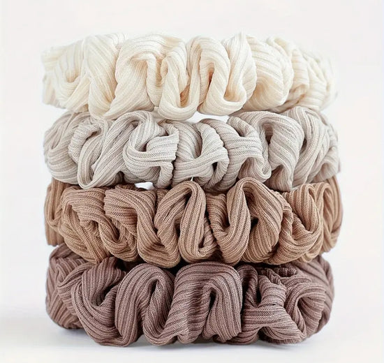 Scrunchies nude - 4kpl