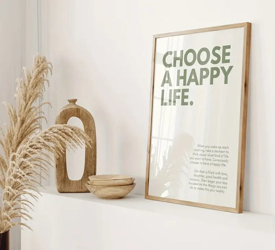 Juliste 50x70 happy life