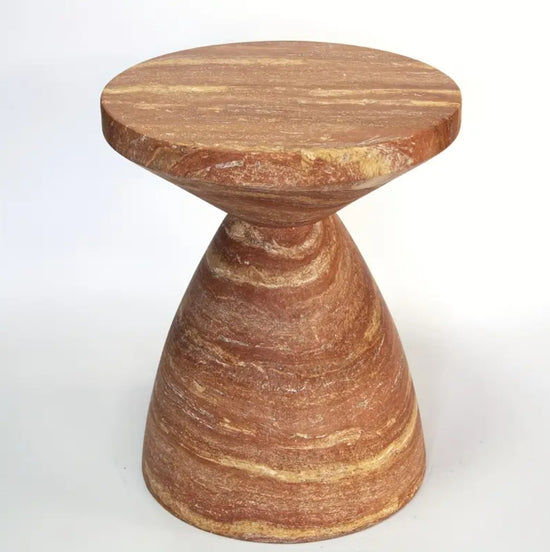 Rustic Marble Side Table