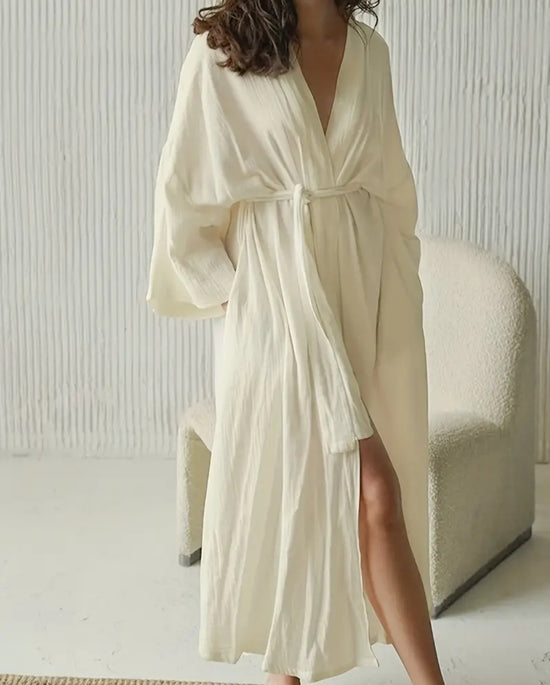 Serene Kimono Dress – Vanilla Cream
