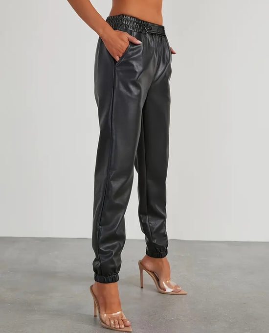 Luxe Leather Joggers
