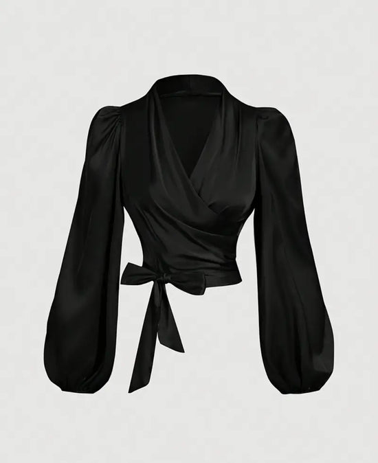 Satin Allure Wrap satiinipaita