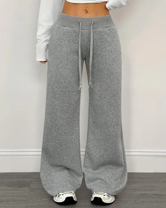 🩶 Soft Fleece Lounge Pants – Grey