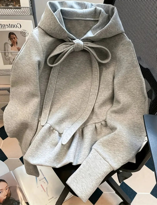 Kapuzenpullover mit Schleife – Rusetti-Huppari