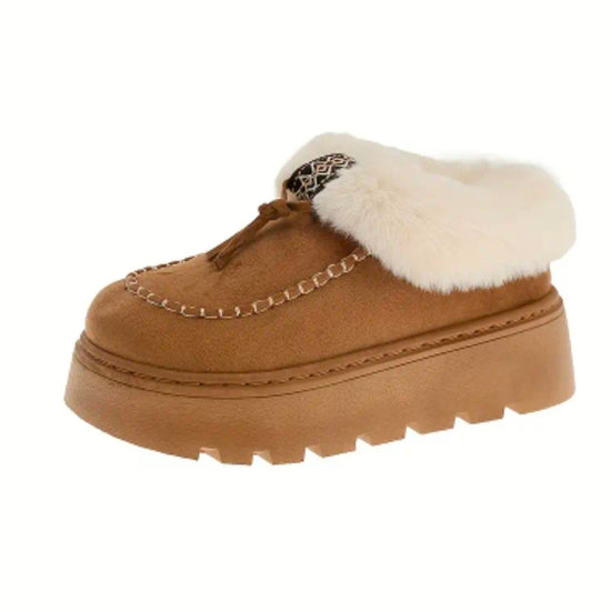 Cozy Fur-Lined Winter Shoes – Lämpimät talvikengät platform-pohjalla