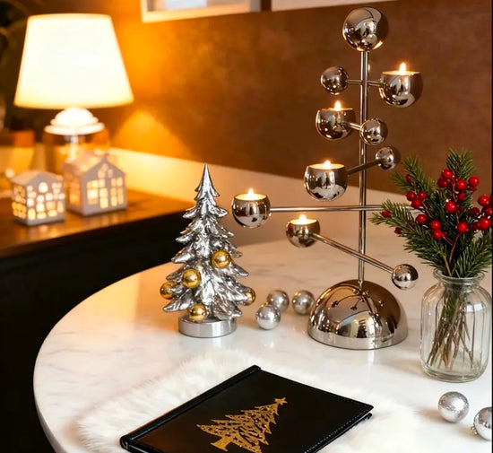 NordicSphere – Moderni Metallinen Joulukuusi Kynttilänjalka