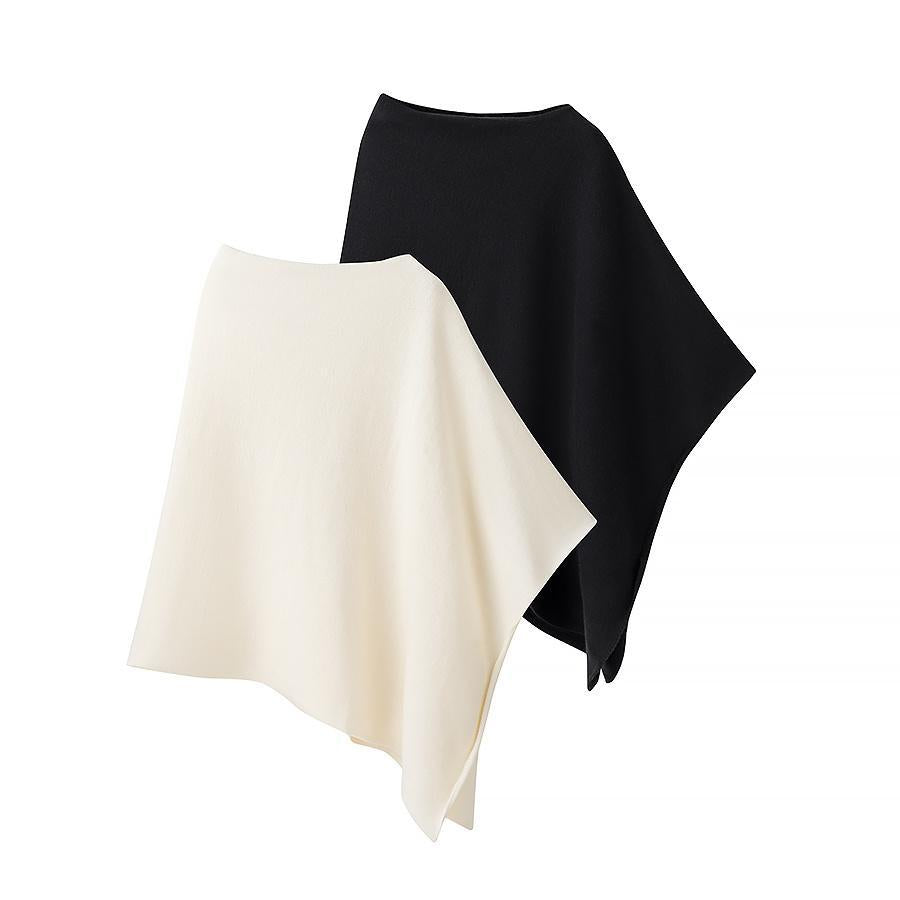 French Minimalist Sweater Shawl – kevyt neulehuivi