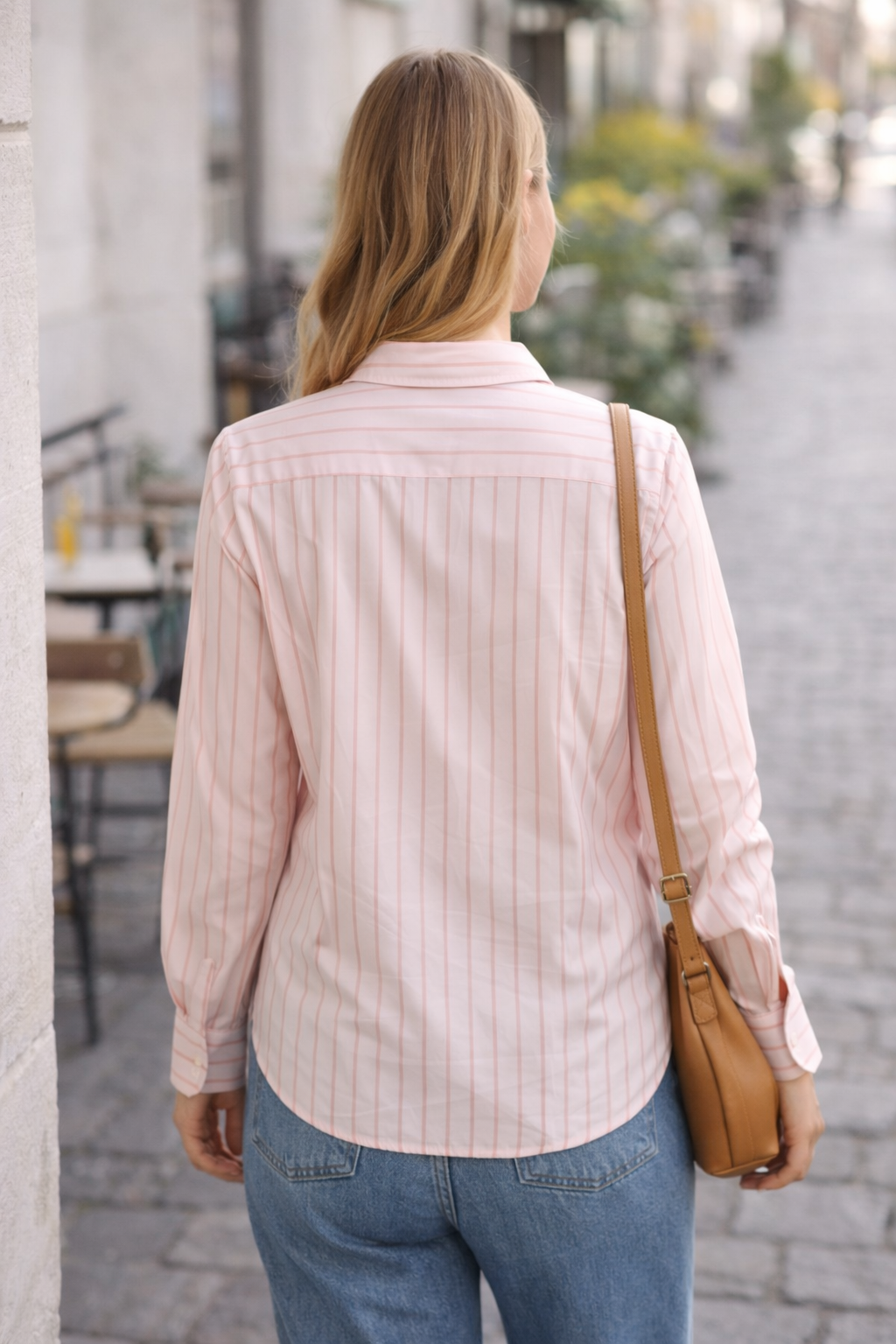 Raidallinen Paita Vaaleanpunainen M