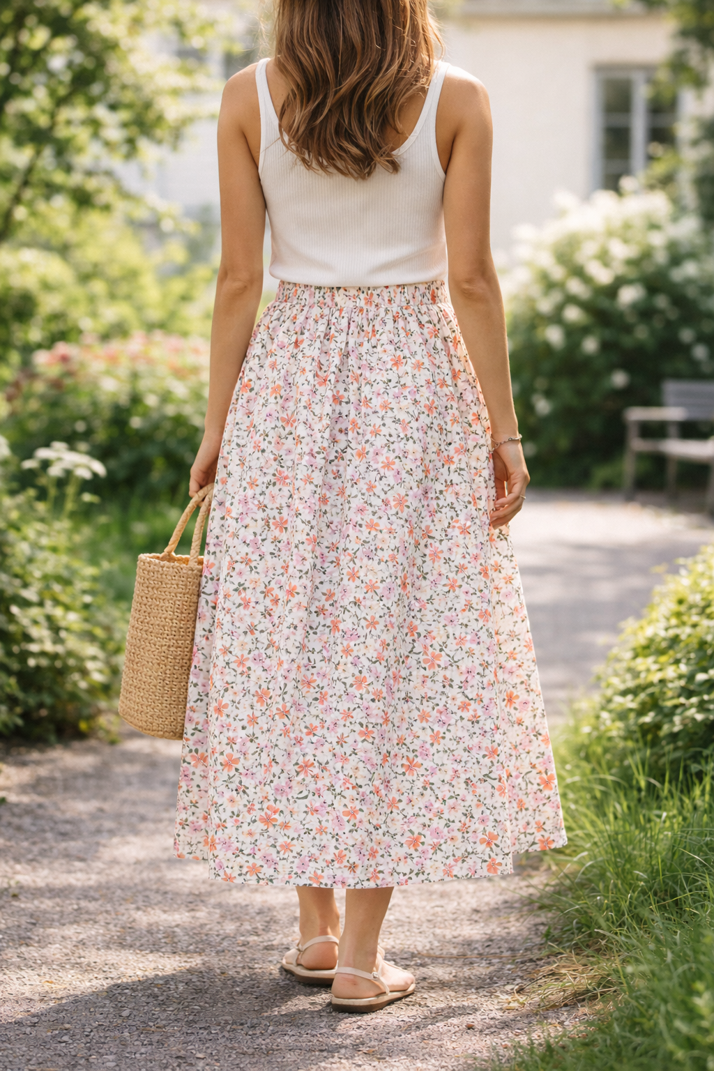 Kukkakuosinen Kesähame XL