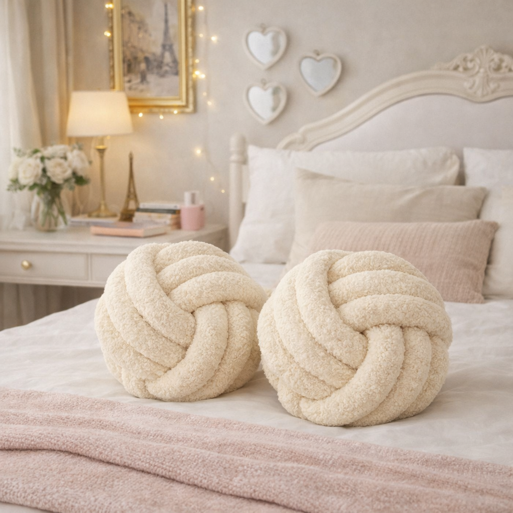 Solmittu villatyyny 22 cm – pehmeä design-yksityiskohta kotiin