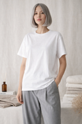 Klassinen valkoinen t-paita – Koko S