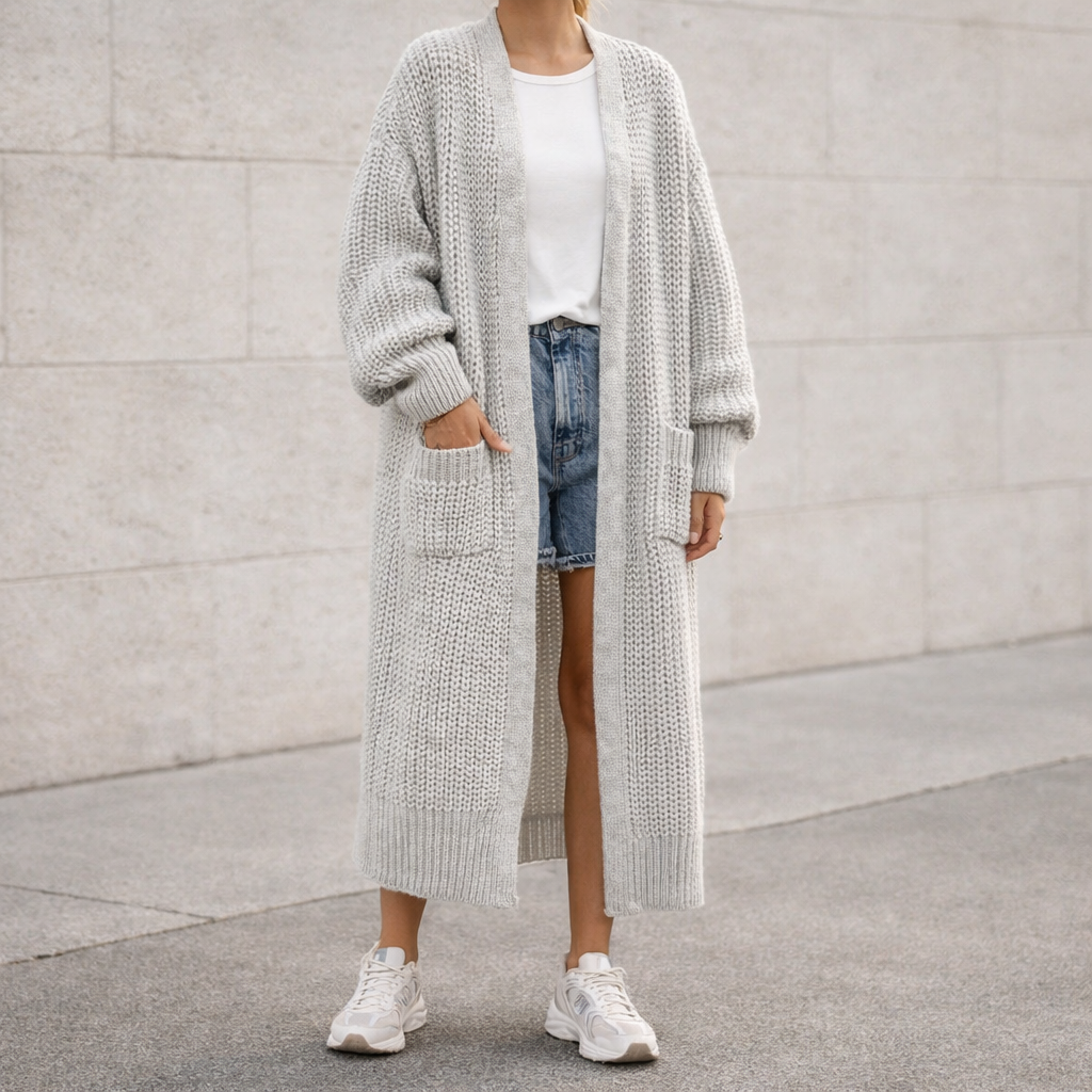 Soft Cloud Knit – pitkä neuletakki